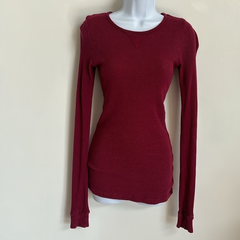 Red Hard Tail Long Sleeve Top